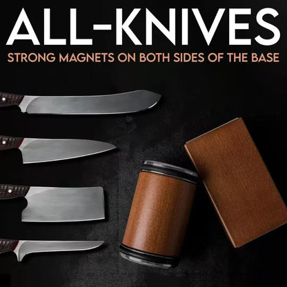 Rolling Knife Sharpener Kit – 15° & 20° Magnetic Angle Block, Diamond Discs